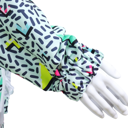 Retro Trainingspak Volwassenen Mintgroen met Retro Print