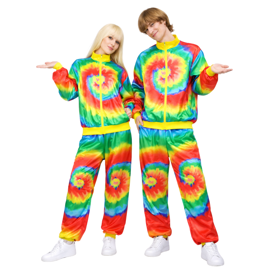 Tie Dye Retro Trainingspak Volwassenen