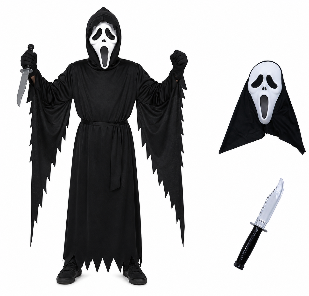 Scream Ghostface Horror Geest Verkleedpak Kind