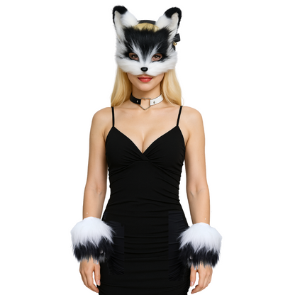 Verkleedset Vos Volwassenen Zwart Wit