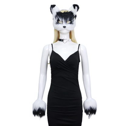 Verkleedset Vos Volwassenen Zwart Wit