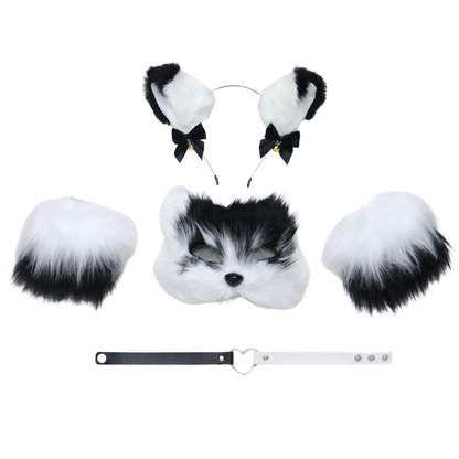 Verkleedset Vos Volwassenen Zwart Wit