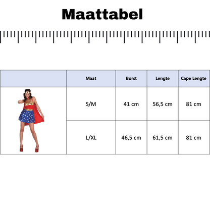 Wonder Woman Superheldin Verkleed Kostuum Dames