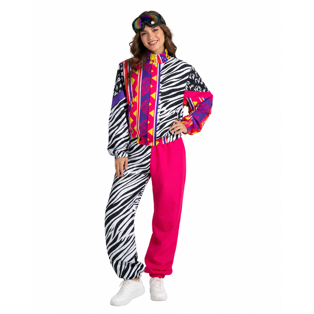 Retro Skipak Volwassenen Man en Vrouw Zebra Roze