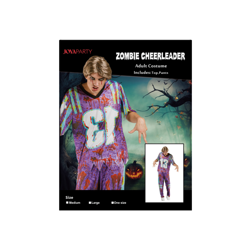 Zombie Cheerleader Heren Verkleedpak