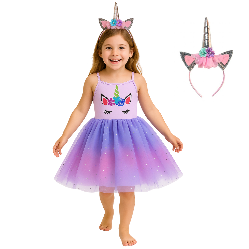 Paarse Eenhoorn Zomer Verkleed Jurk