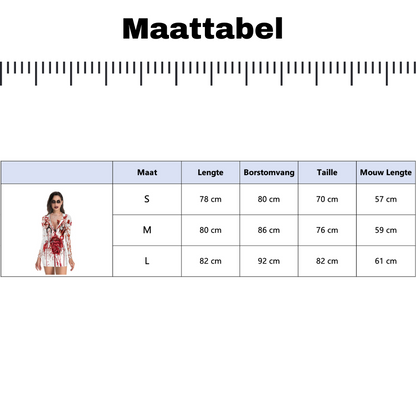 Bloederige Sexy Zuster Kostuum