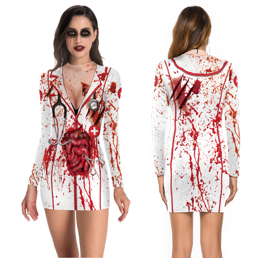 Bloederige Sexy Zuster Kostuum